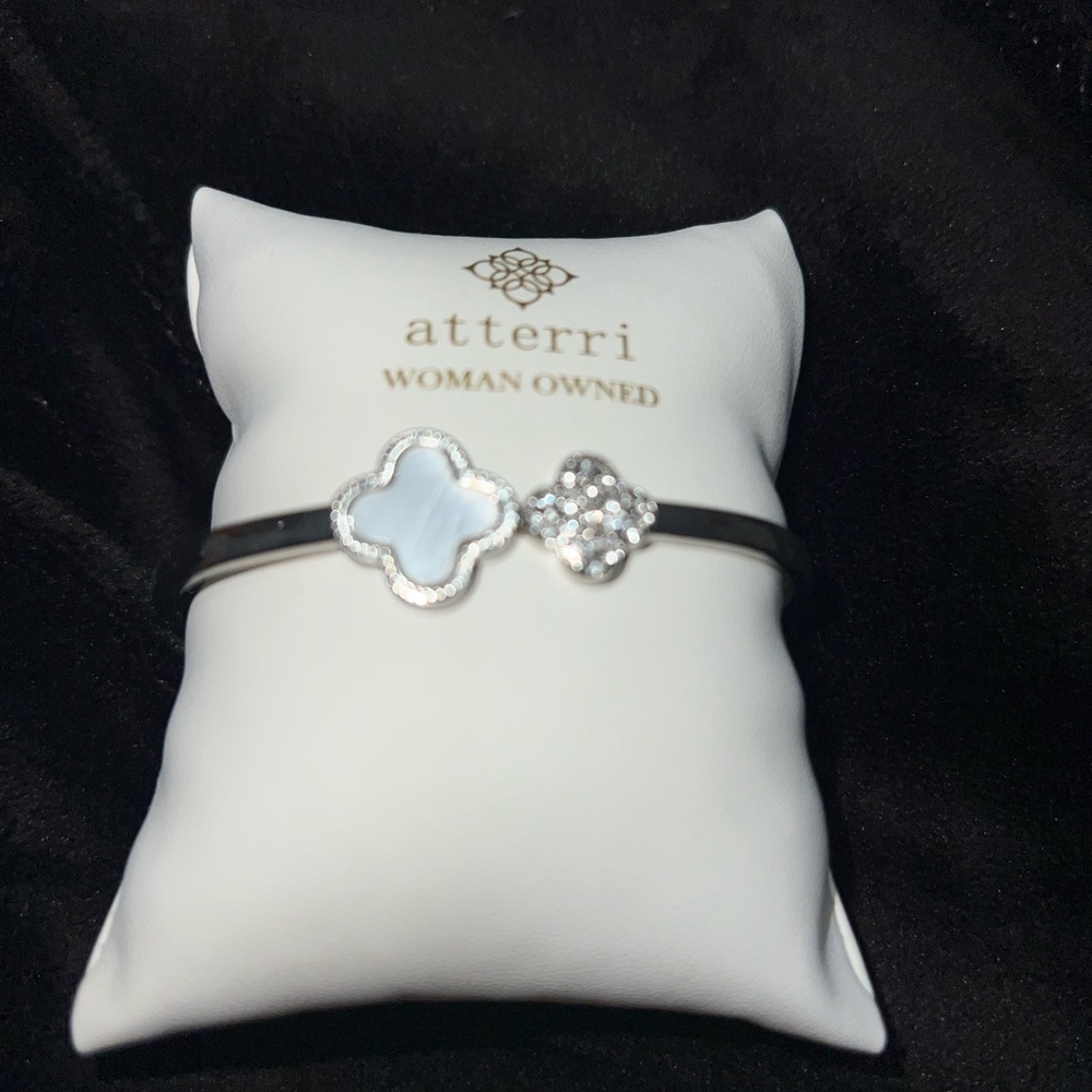Silver and White Women's Bracelet